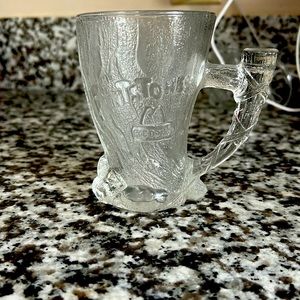VINTAGE: 1993 - McDonald's Flintstones Frosted Glass Mug - "RocDonald's"